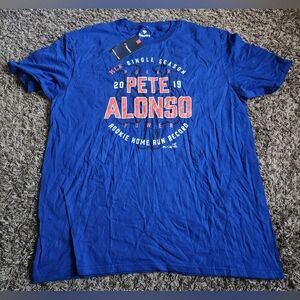NWT Fanatics MLB 2019 Pete Alonso NY Mets Rookie Home Run Record Shirt XL